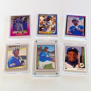 Rare Lot of 6 Ken Griffey Jr MLB Baseball Cards Collection - Rookie Card​​